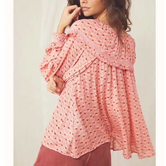 NWT Free People Sunrise Printed Shirt Tunic - Picture 2 of 6